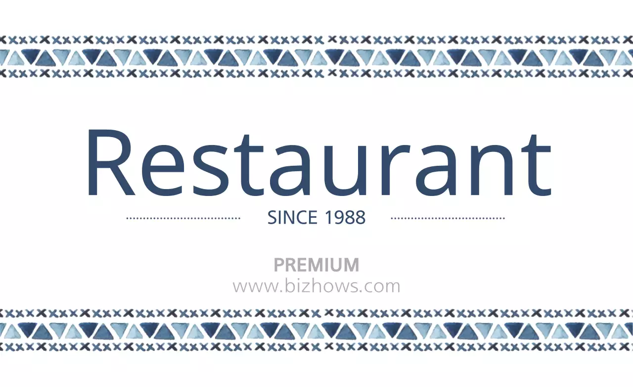 Banner de promoção de restaurante geométrico azul
