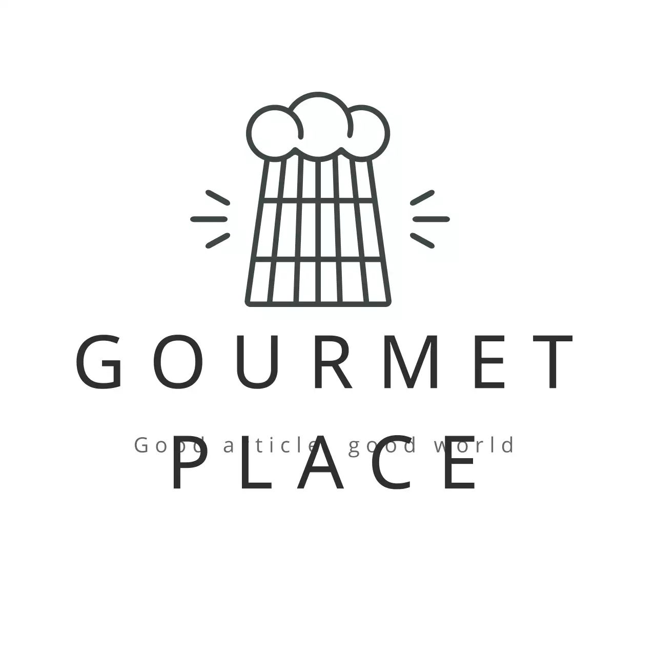 Black Minimal Restaurant Logo