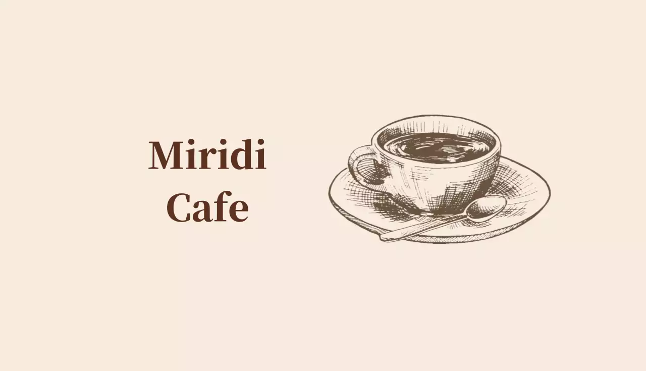 Cartão de visita de café ilustrado em castanho marfim