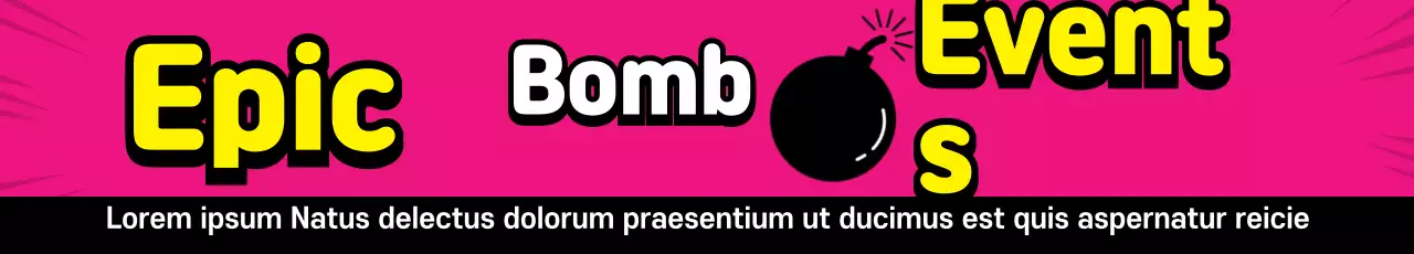 Banner de promoção de evento Pink Pop