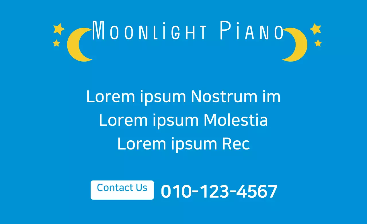 Spanduk Iklan Musik Minimal Biru