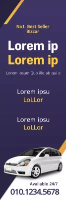 Banner de promoção de carro moderno da Marinha