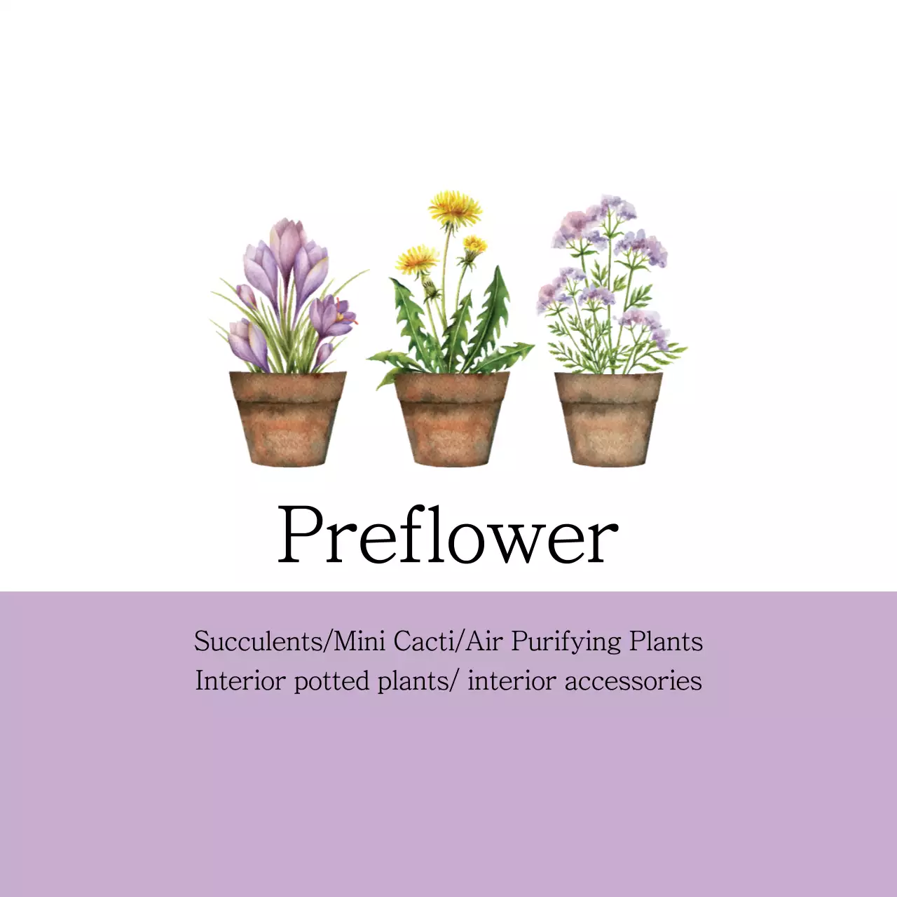 Nhãn vườn thực vật gọn gàng màu tím minh họa