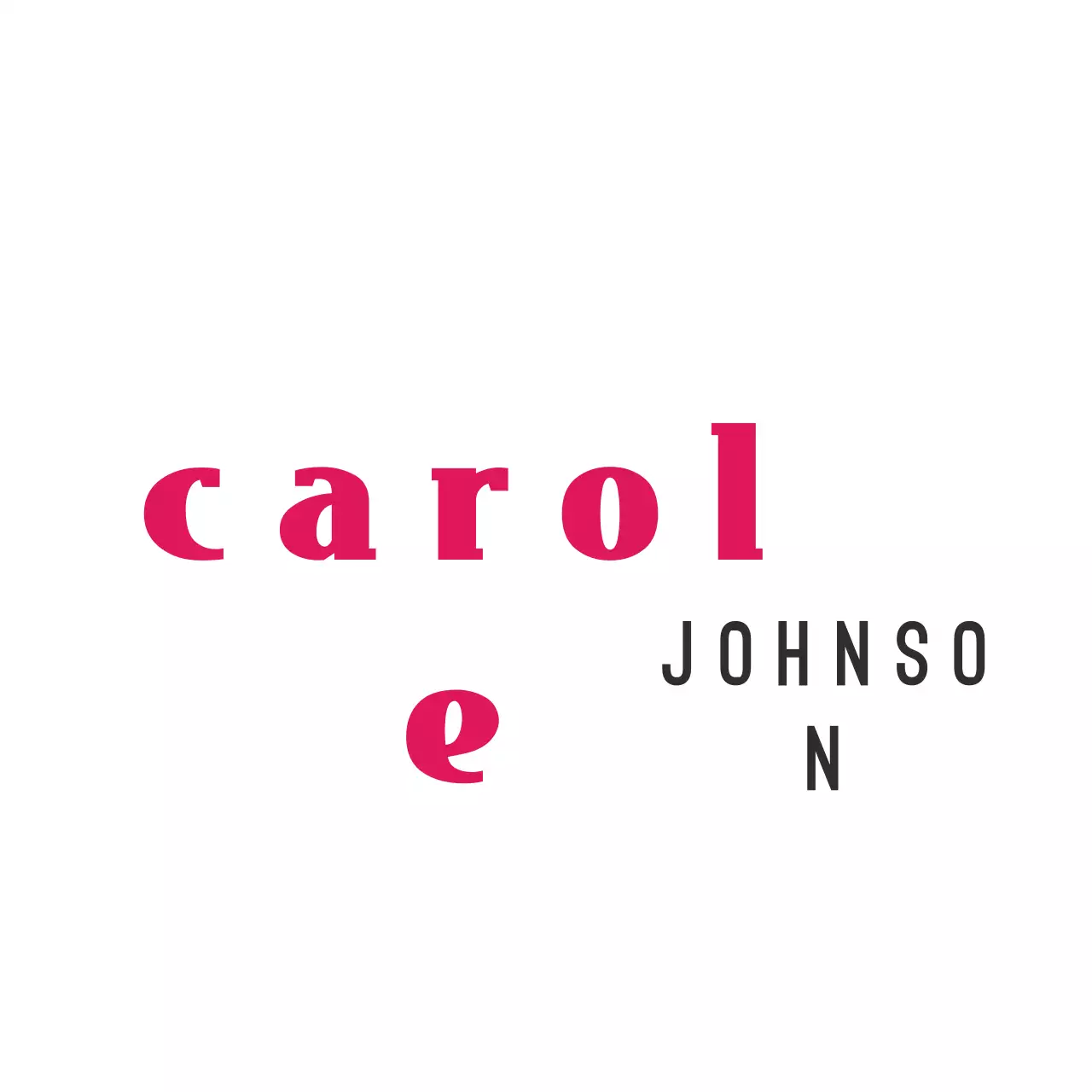 Red Minimalist Name Card Logo