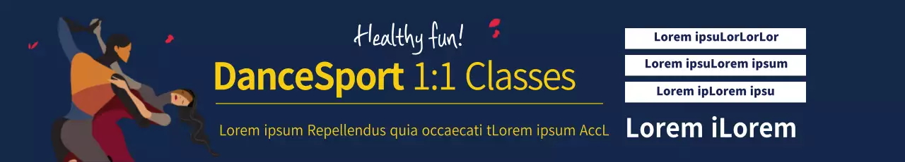 Banner de promoção de dança moderna da Marinha