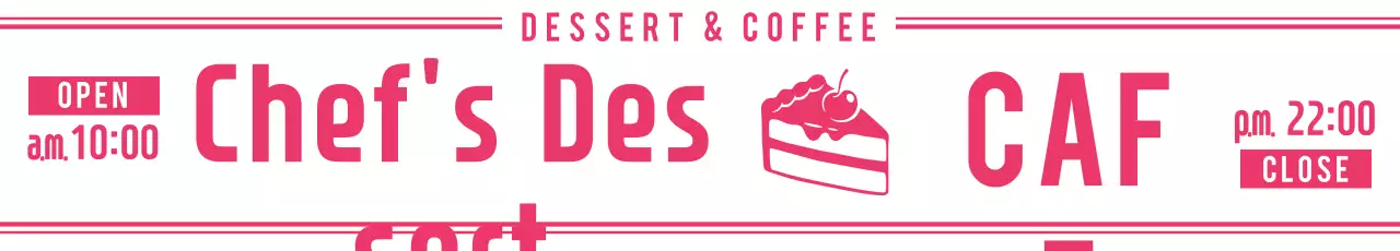 Banner de menu de sobremesas simples rosa