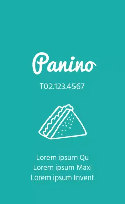 Icona semplice turchese etichetta panino