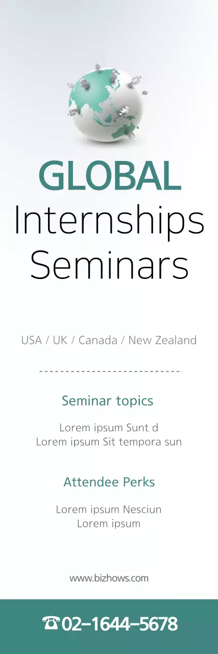 Banner de anúncio de estágios Teal Modern