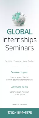 Banner de anúncio de estágios Teal Modern