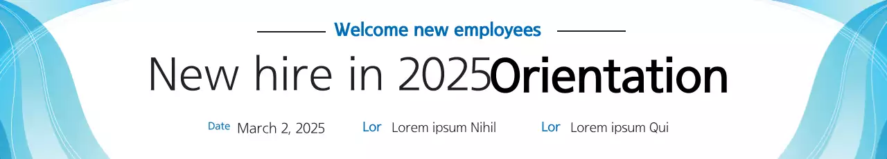 Banner de anúncio de orientação moderna azul