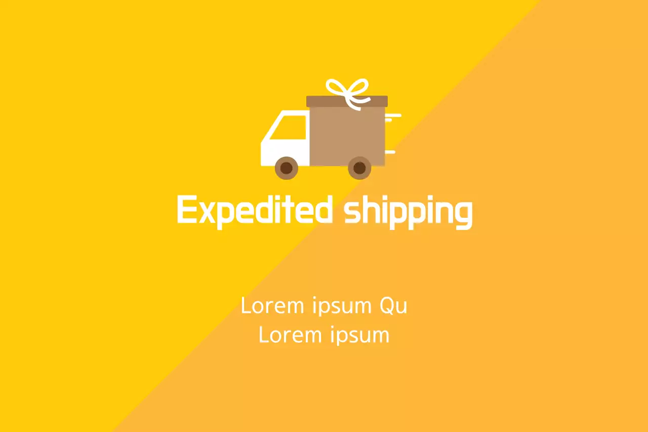 Yellow Simple Shipping Promotion Banner