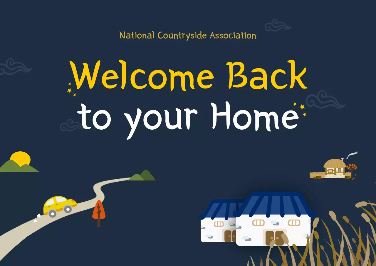 Navy Traditional Home Announcement Poster