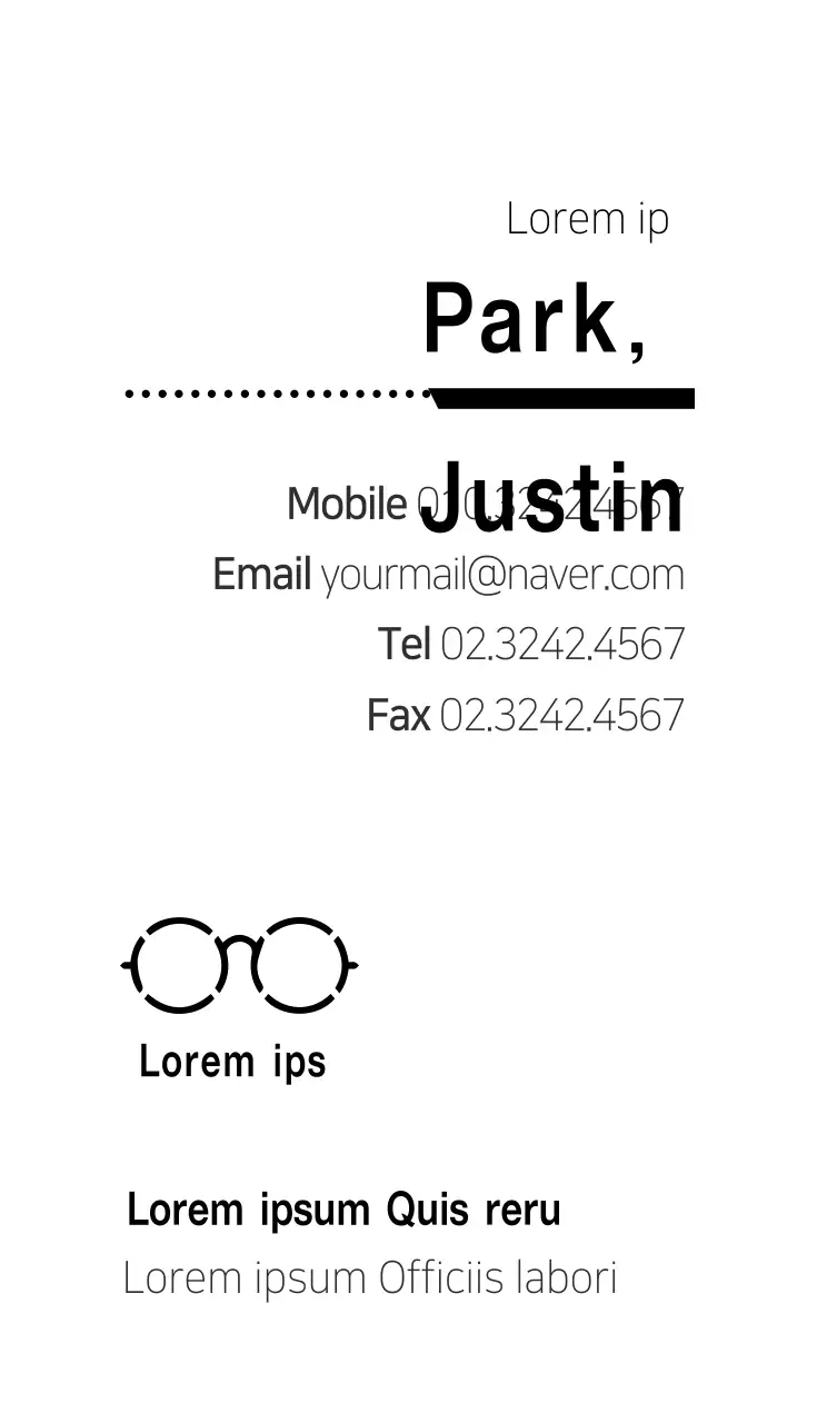 Cartão de Visita Minimalista Preto