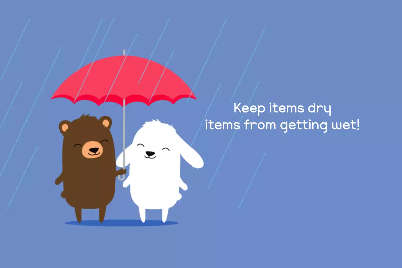 Untuk menjaga agar barang tidak basah