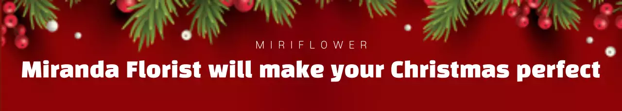 Estandarte de Natal de florista com grinalda vermelha