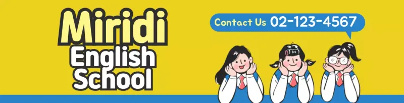 Minh họa nhân vật màu vàng xanh Khuyến mãi học viện tiếng Anh