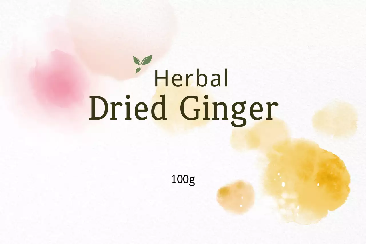 Beige Minimal Herbal Label Banner