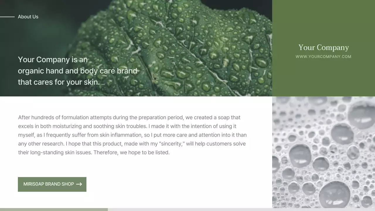 Green Minimal Soap Promotion Presentation