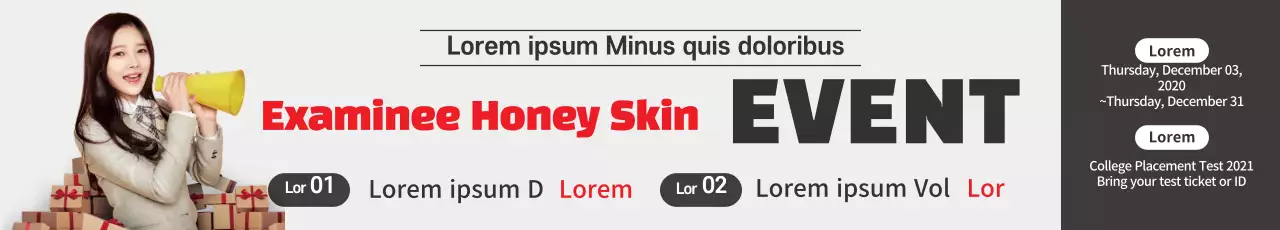 red gray photo SAT event dermatology promotion