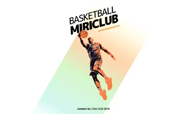 Konsep klub olahraga bola basket dengan gradien oranye