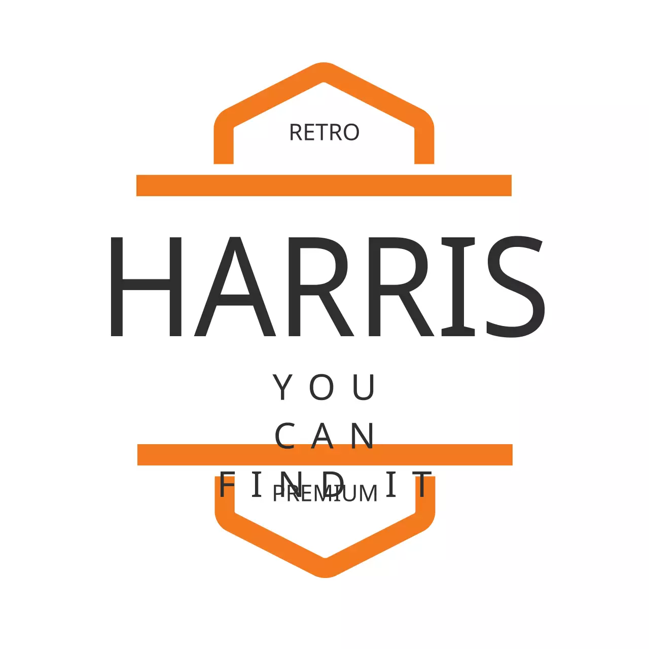 Orange Retro Advertisement Promotion Logo