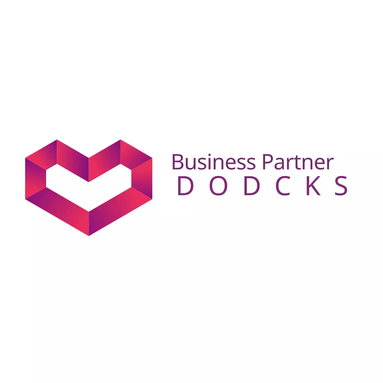 Pink Geometric Business Card Logo