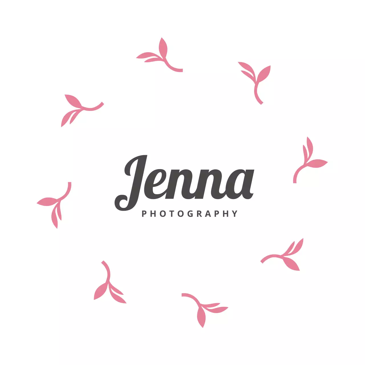 Logo Nhiếp ảnh đơn giản màu hồng