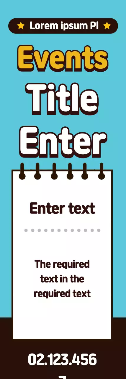 Banner de anúncio de eventos simples azul