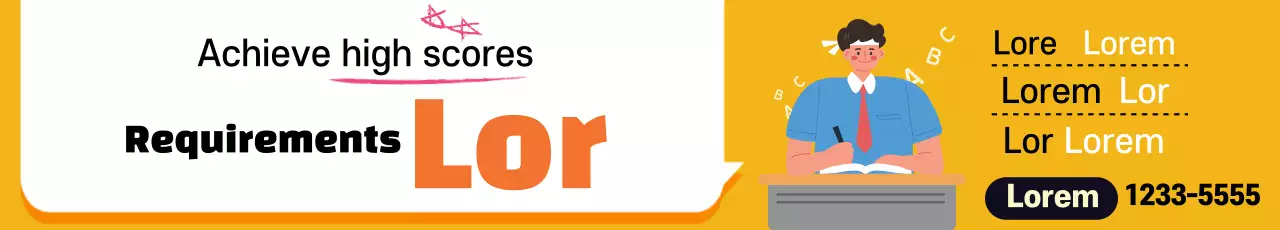 Yellow illustration cute school special class advertisement