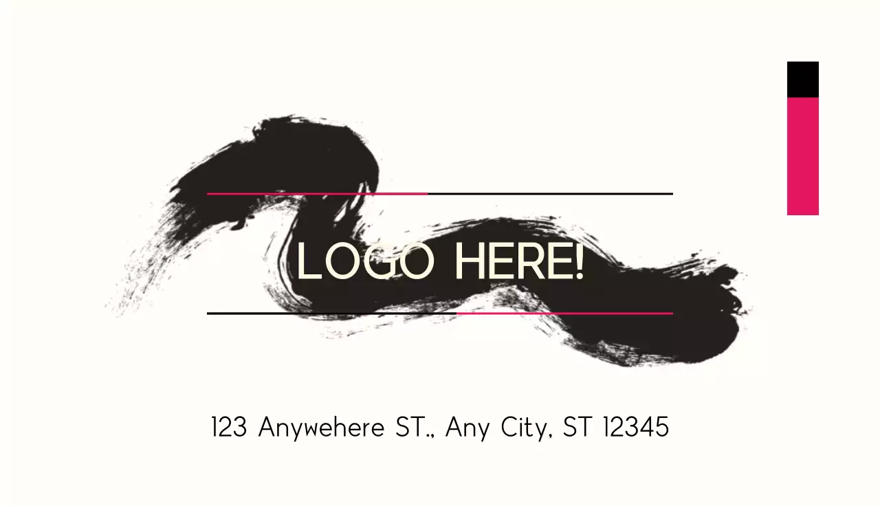 Cartão de visita preto moderno