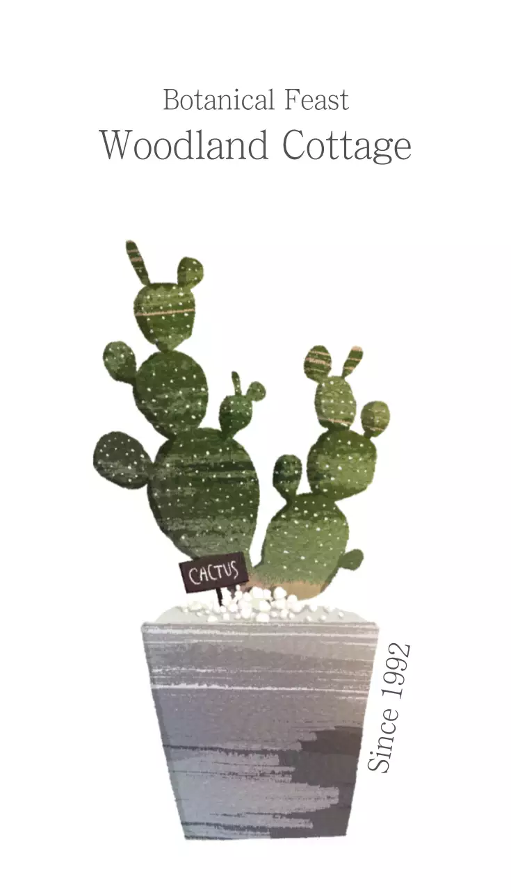 Danh thiếp mời cây thực vật xanh