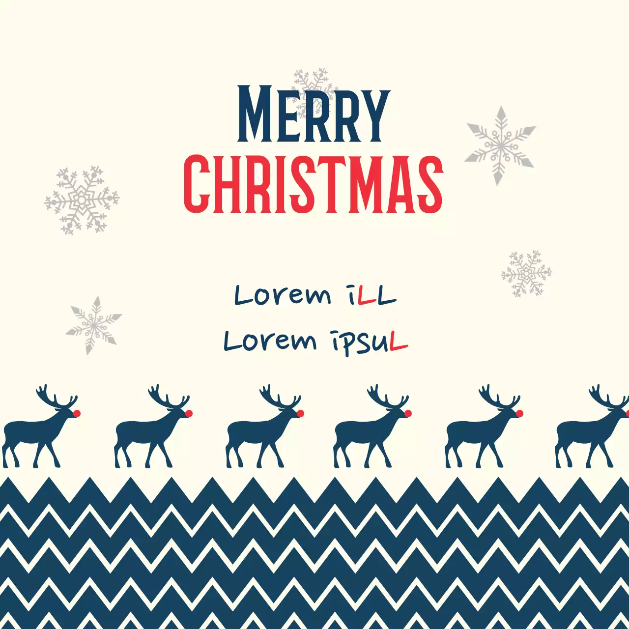 Nhãn chúc mừng Giáng sinh màu xanh nước biển màu ngà