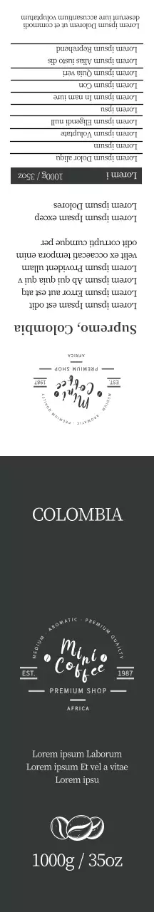 Kemasan hadiah biji kopi hitam