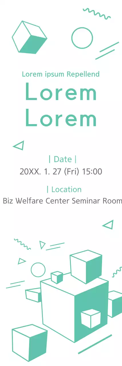 Banner de anúncio do seminário Mint Geometric