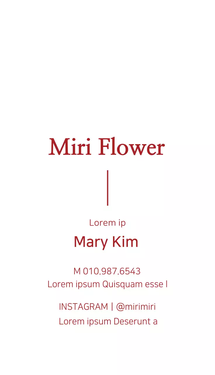 Kartu Nama Bunga Pink