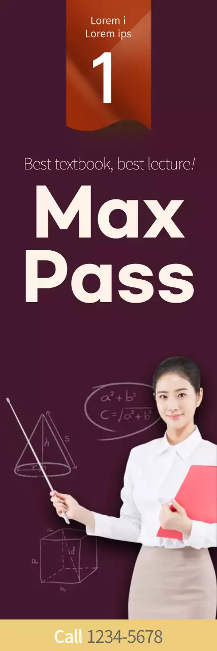 Banner de promoção da educação moderna marrom