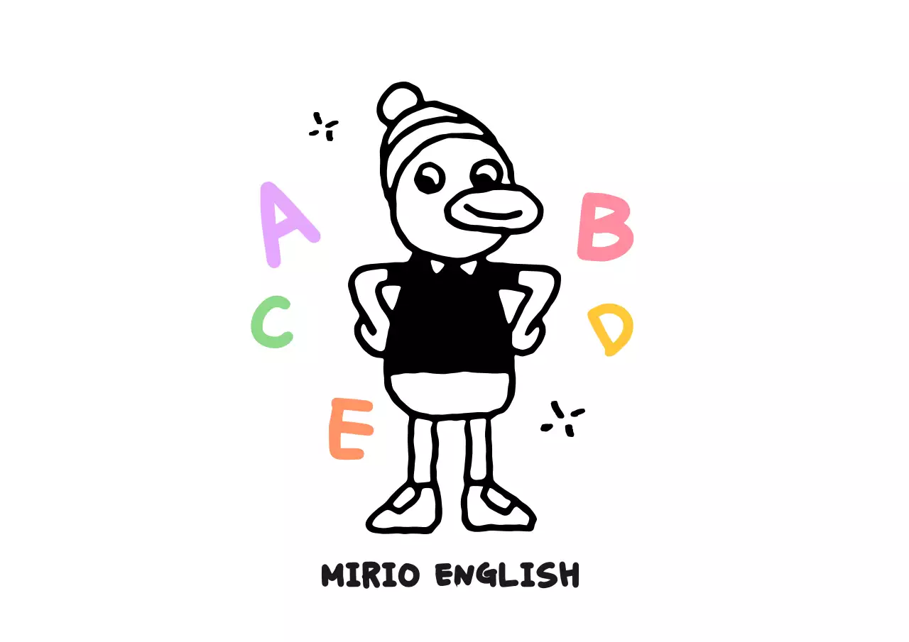 English Language Institute event merchandise with illustrated drawings