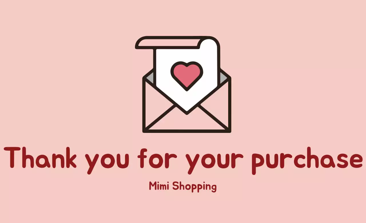 Faixa de agradecimento de compra simples rosa