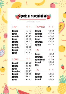 Progettate un simpatico menu per bevande con illustrazioni adorabili