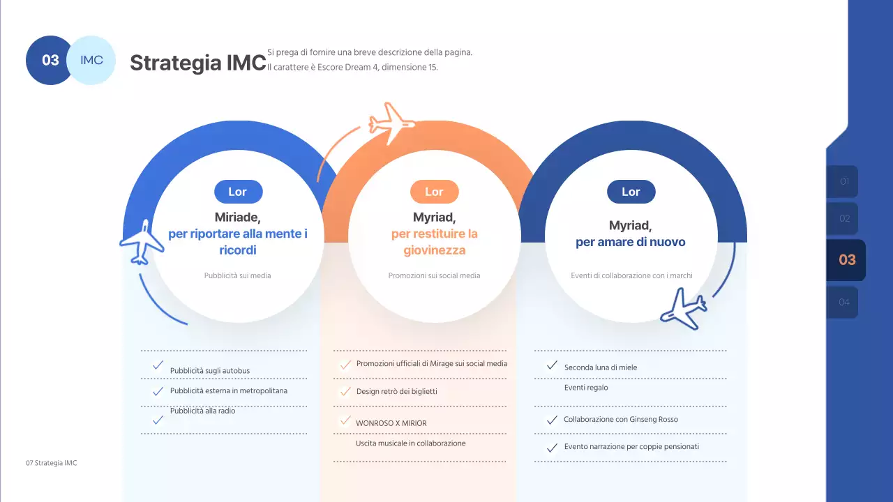 Una presentazione pulita e dai toni blu per un concorso di lancio pubblicitario