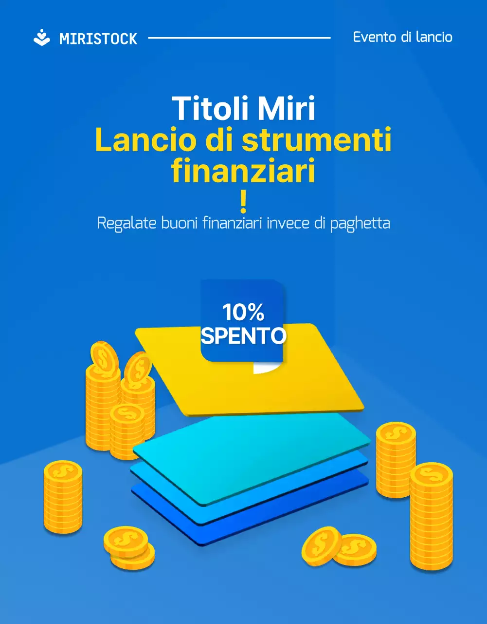Eventi di strumenti finanziari in titoli con punti blu e gialli