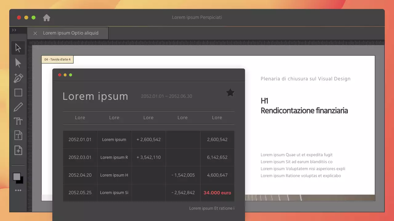 Concetto di programma in grigio e rosso Plenaria di chiusura