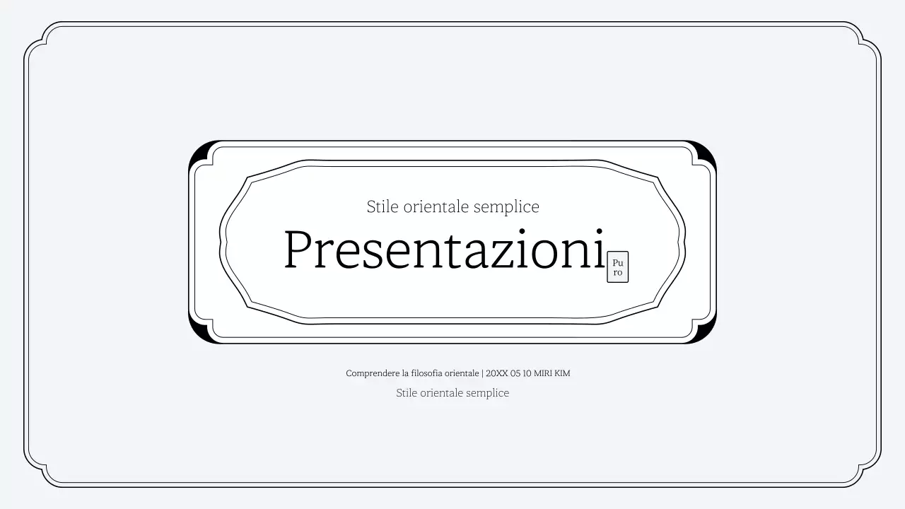 Semplice kit di presentazione in stile orientale
