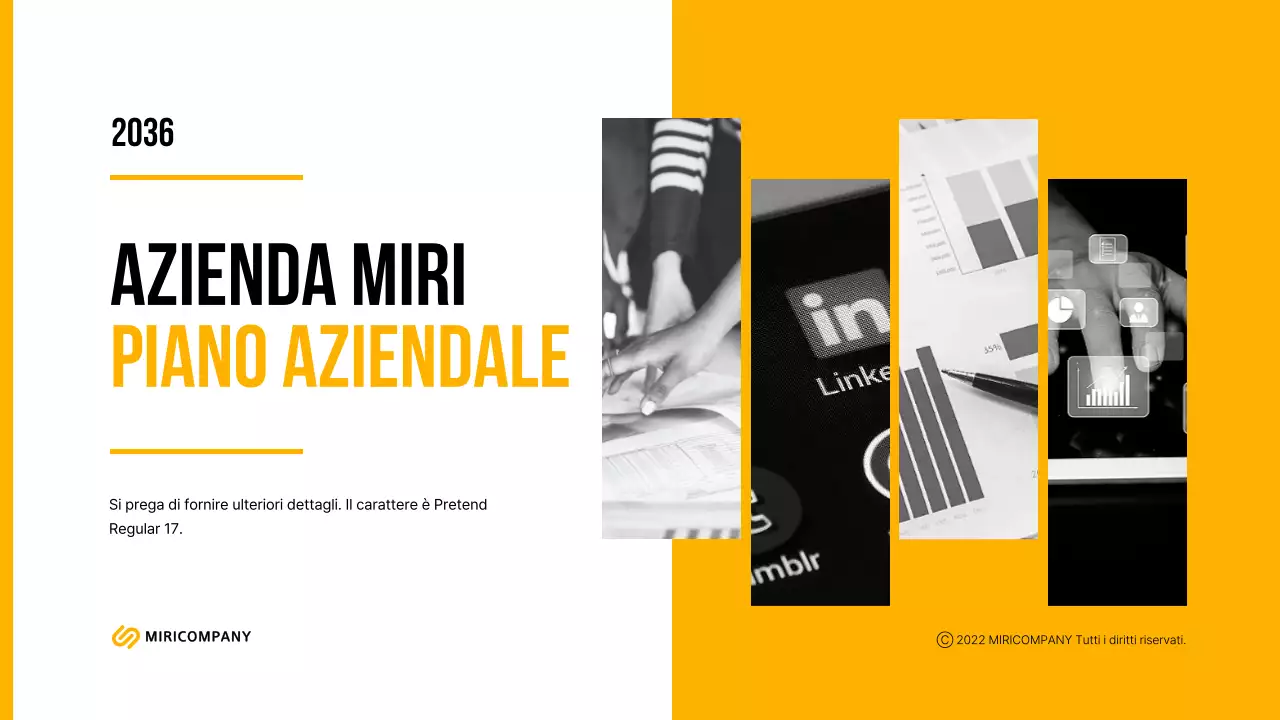 Semplice piano aziendale per il nuovo anno in bianco e arancione