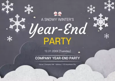 Grey Traditional Party Invitation Poster