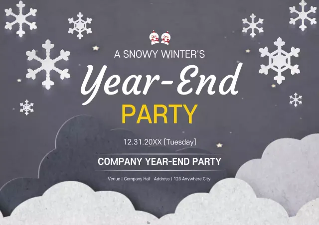 Poster Undangan Pesta Tradisional Abu-abu