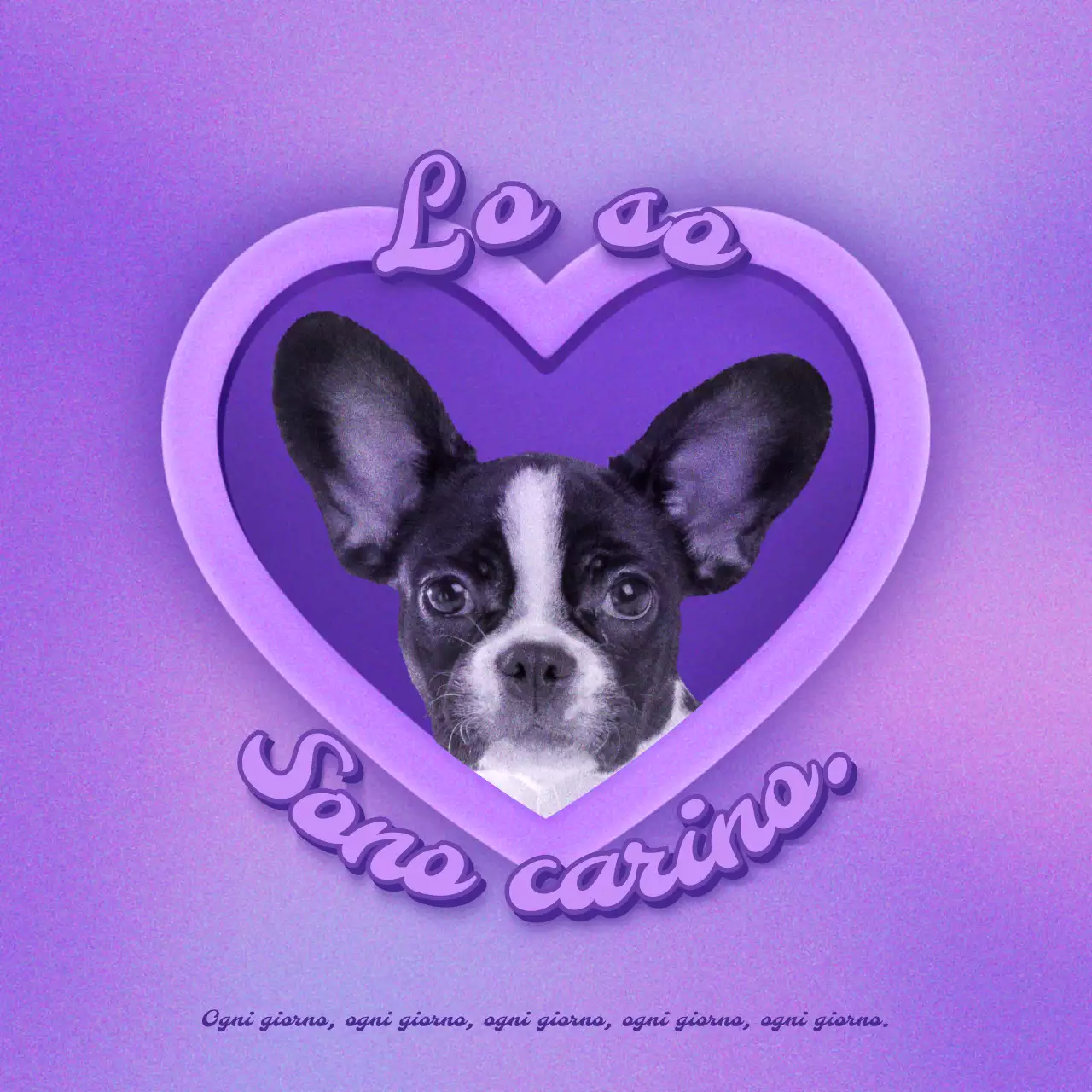 Pacchetto bundle Heart Frame Y2K Kitsch Concept in viola e blu