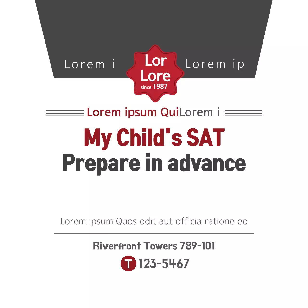 Spanduk Promosi Sat Modern Merah