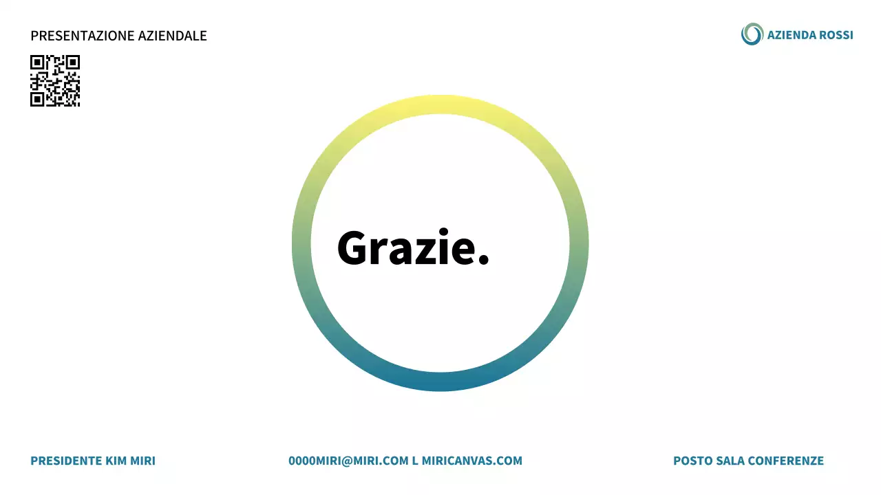 Una moderna proposta di presentazione aziendale in bianco e blu