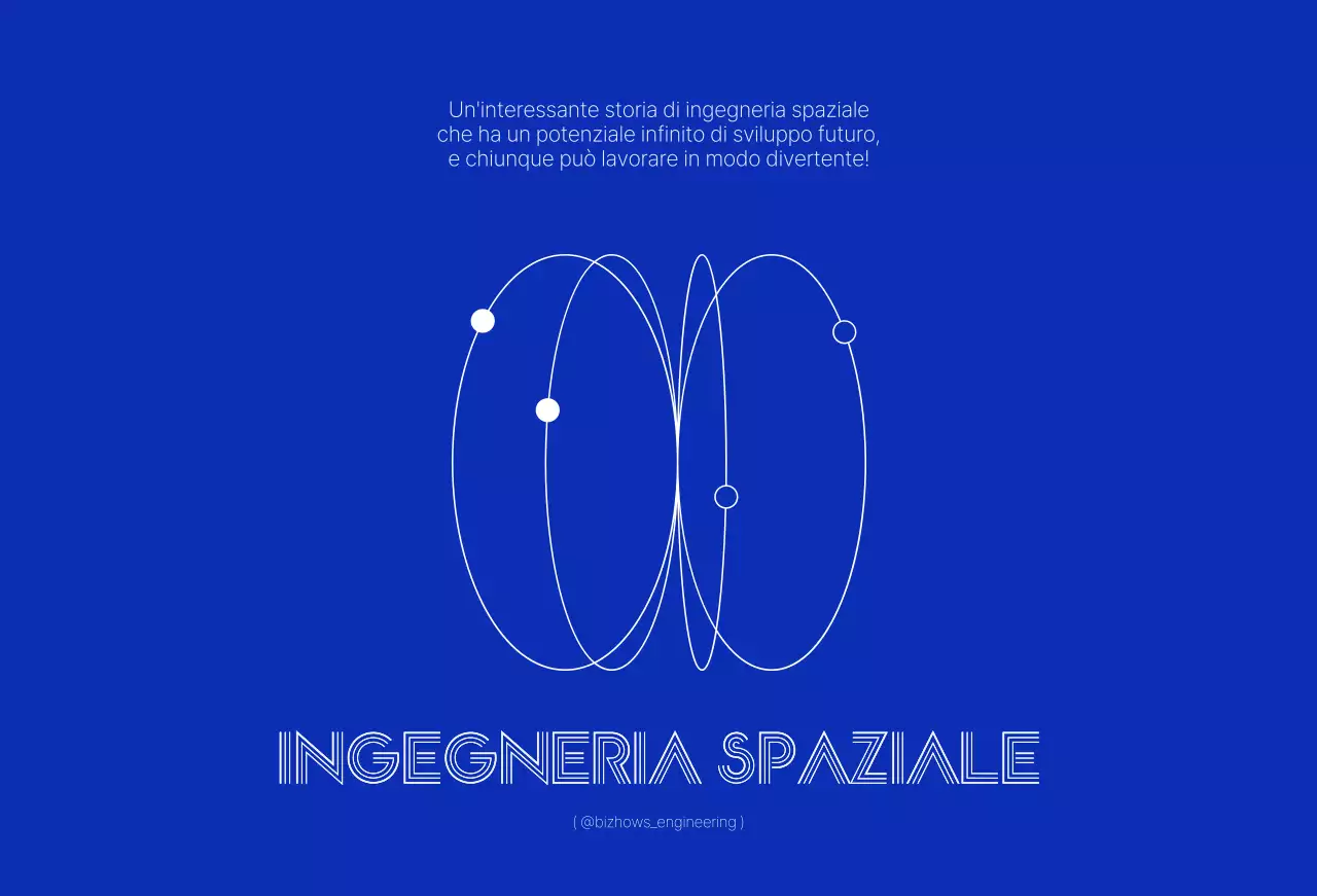 Concetto ingegneristico semplice e pulito in un nitido blu marino e bianco